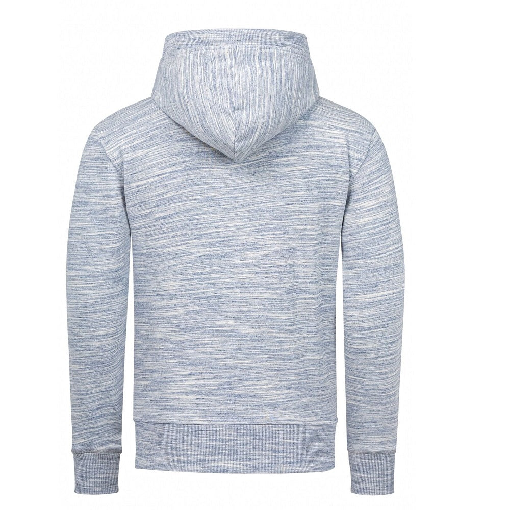 Zip Hoodie Herr - Blå Melange Huvtröja - Amaci & Sons