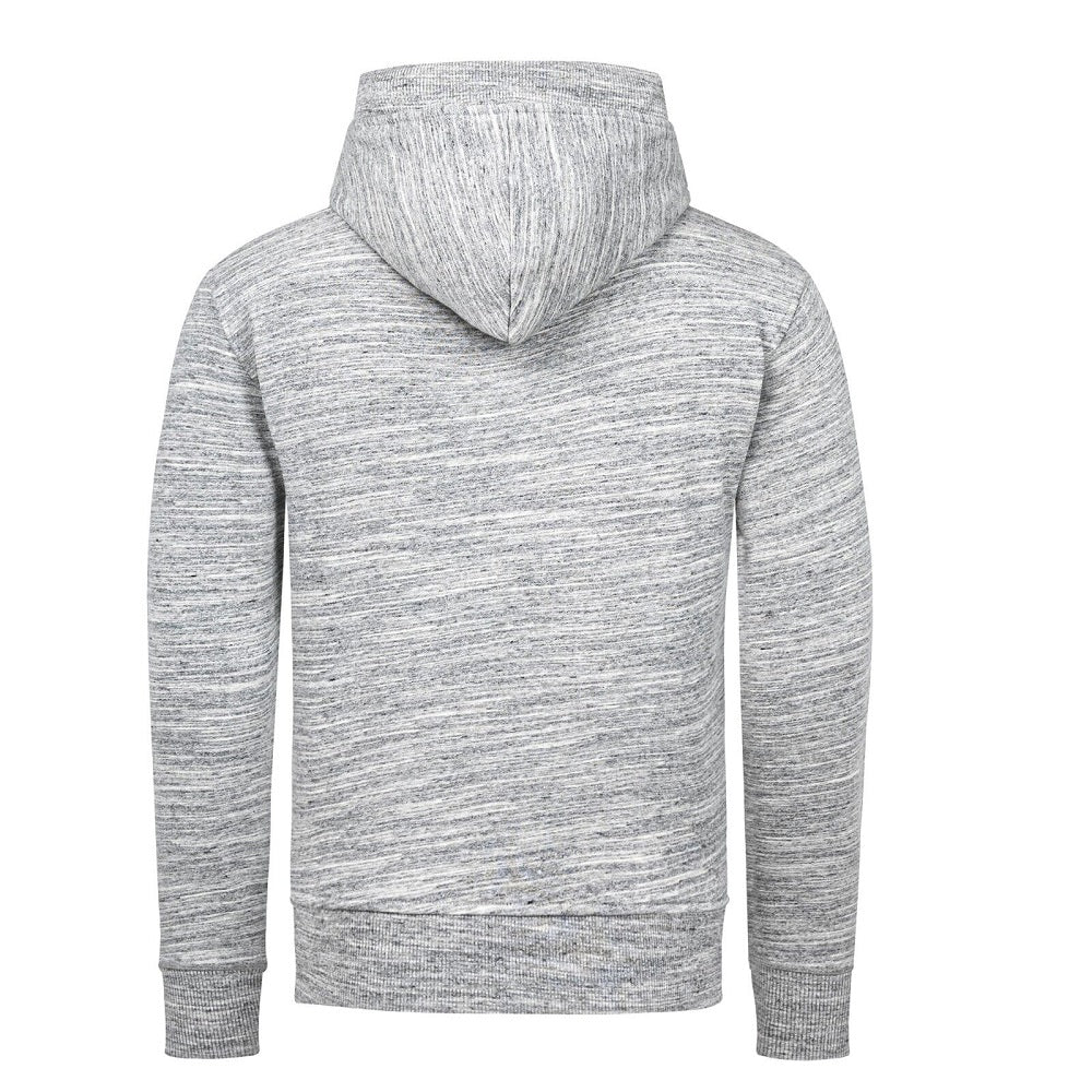 Ljusgrå zip hoodie herr - Huvtröja med dragkedja bakifrån