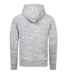 Ljusgrå zip hoodie herr - Huvtröja med dragkedja bakifrån