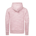 Herr Zip Hoodie i en härlig vinröd melange färg - Huvtröja bakifrån