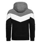 Zip Hoodies Herr - Flerfärgade huvtröjor mörkgrå bakifrån