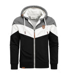 Zip Hoodies Herr - Flerfärgade huvtröjor mörkgrå framifrån