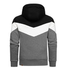 Zip Hoodies Herr - Flerfärgade huvtröjor svart bakifrån