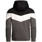 Flerfärgad hoodie svart/vit/mörkgrå