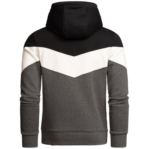Flerfärgad hoodie svart/vit/mörkgrå