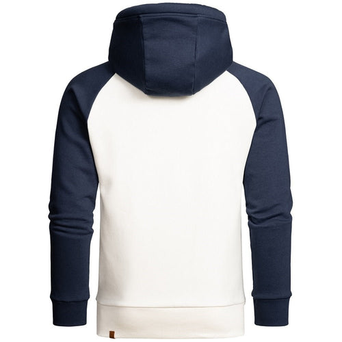 Superskön Hoodie vit/mörkblå
