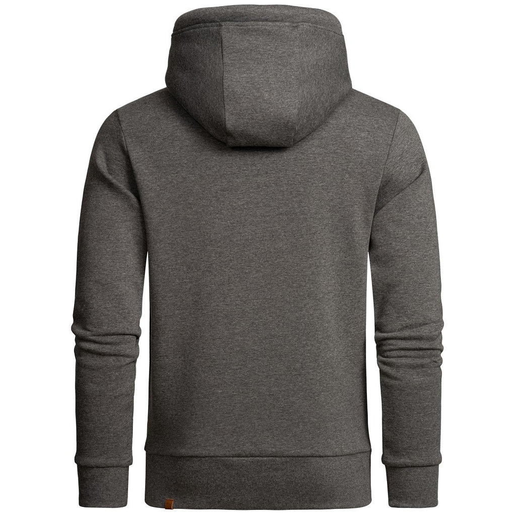 Hoodie Herr - Stilren mörkgrå huvtröja