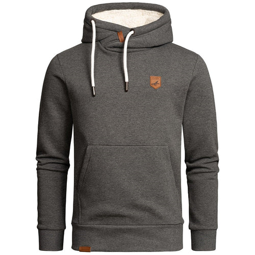 Hoodie Herr - Stilren mörkgrå huvtröja