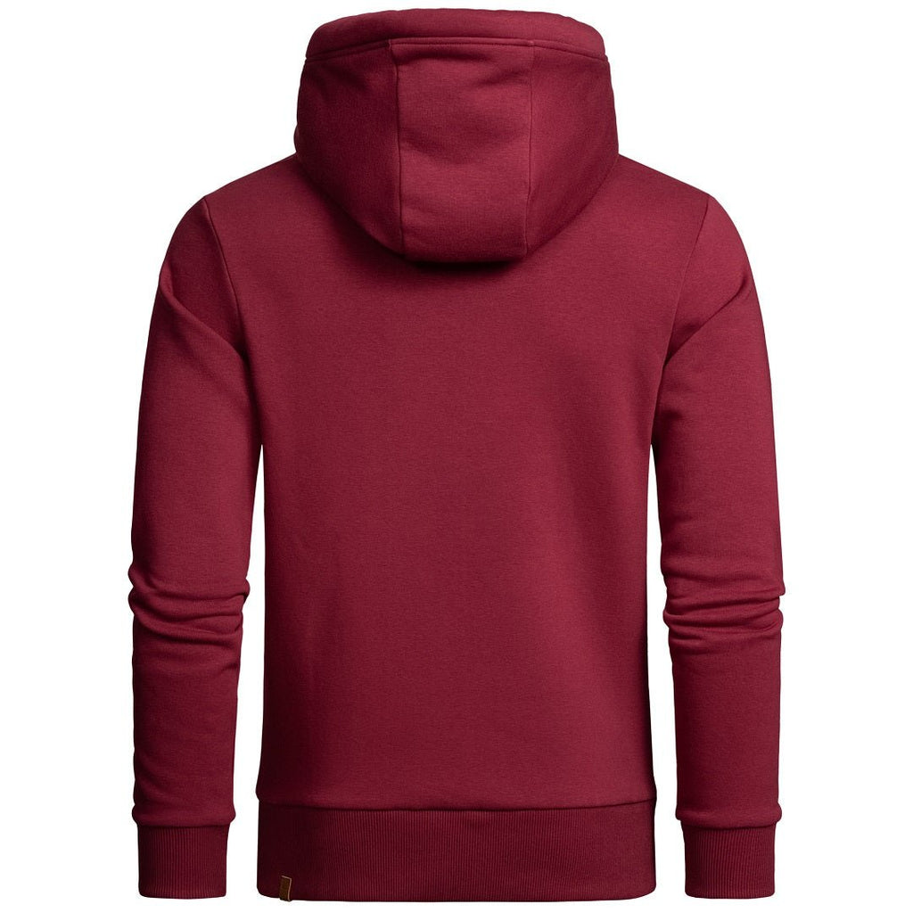 Vinröd huvtröja herr Amaci & Sons N4054 baksida