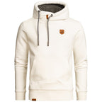 Amaci & Sons vit hoodie herr med fodrad luva N4054