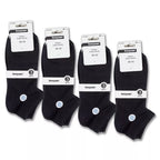 BENYSØN® 12-pack svarta bomullsstrumpor i ankelmodell med fotvalvsstöd och ventilerande mesh