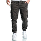Antracitgråa Chino Joggers 499 kr - Herrbyxor med cargofickor - chinos framifrån