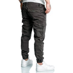 Antracitgråa Chino Joggers 499 kr - Herrbyxor med cargofickor - chinos bakifrån