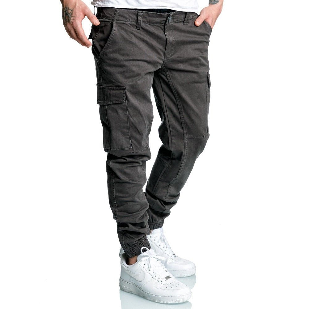 Antracitgråa Chino Joggers 499 kr - Herrbyxor med cargofickor - chinos cargobyxor
