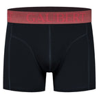 3-pack Bambukalsonger Herr - svarta boxershorts svartröda