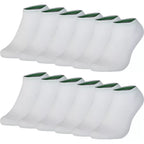 12-pack vita bambustrumpor i ankelmodell från Benyson för dam och herr.
