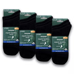 BENYSØN® 12-pack svarta bambustrumpor Quarter i storpack för dam och herr