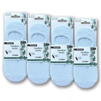 Förpackning med BENYSØN® vita bambustrumpor Footies 12-pack för herr och dam