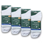 BENYSØN® 12-pack vita bambustrumpor Quarter i storpack för dam och herr
