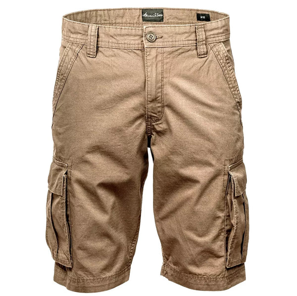 beiga cargo shorts från amaci & Sons