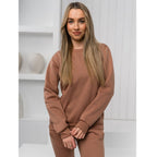 Beige mjukisdress - Träningsoverall dam - Tröjan