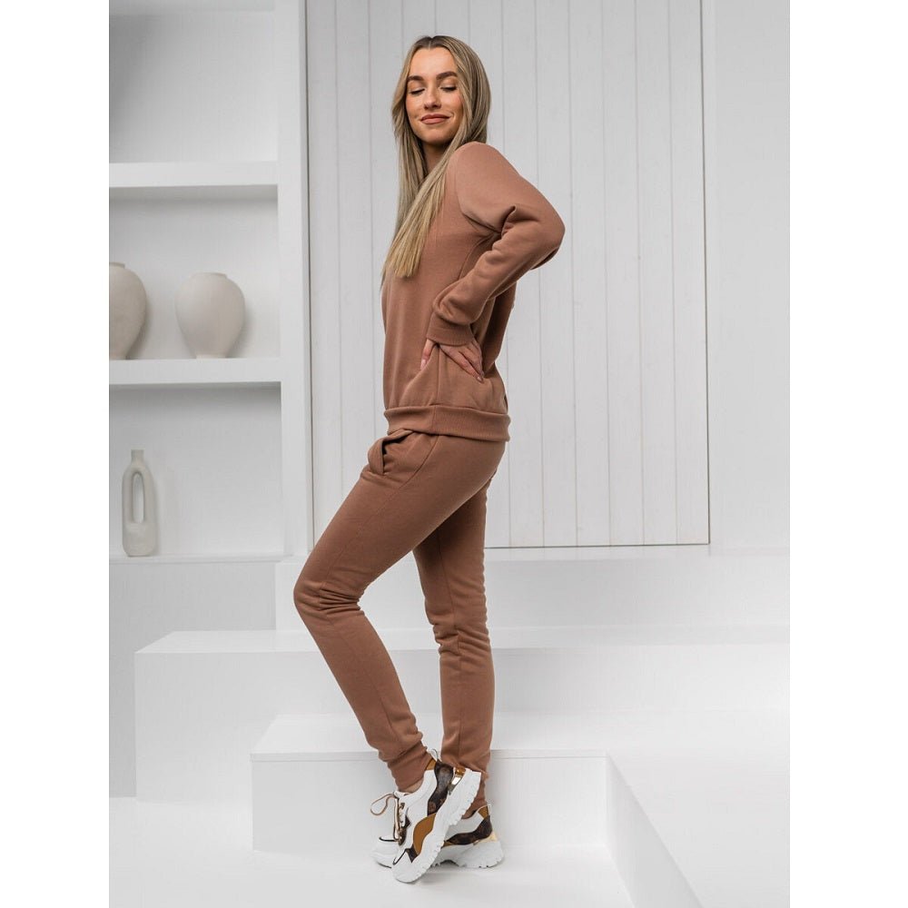 Beige mjukisdress - Träningsoverall dam