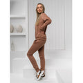 Beige mjukisdress - Träningsoverall dam