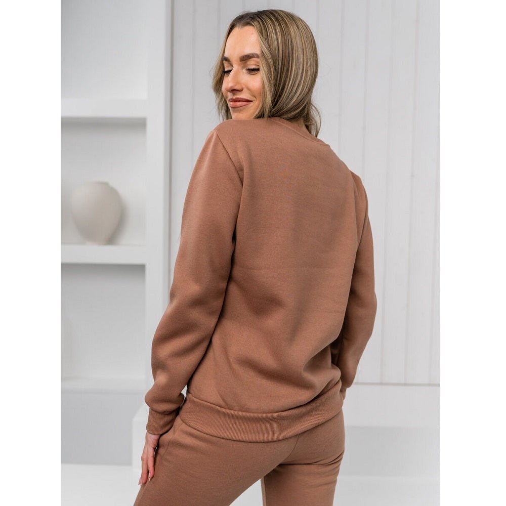 Beige mjukisdress - Träningsoverall dam - Bakifrån