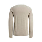 enfärgad stickad herrtröja jack & Jones bakifrån
