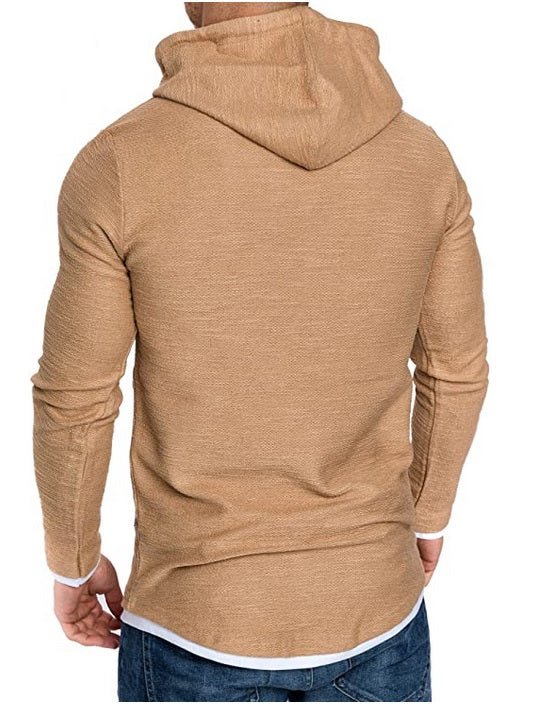 Beige Sweatshirt med huva