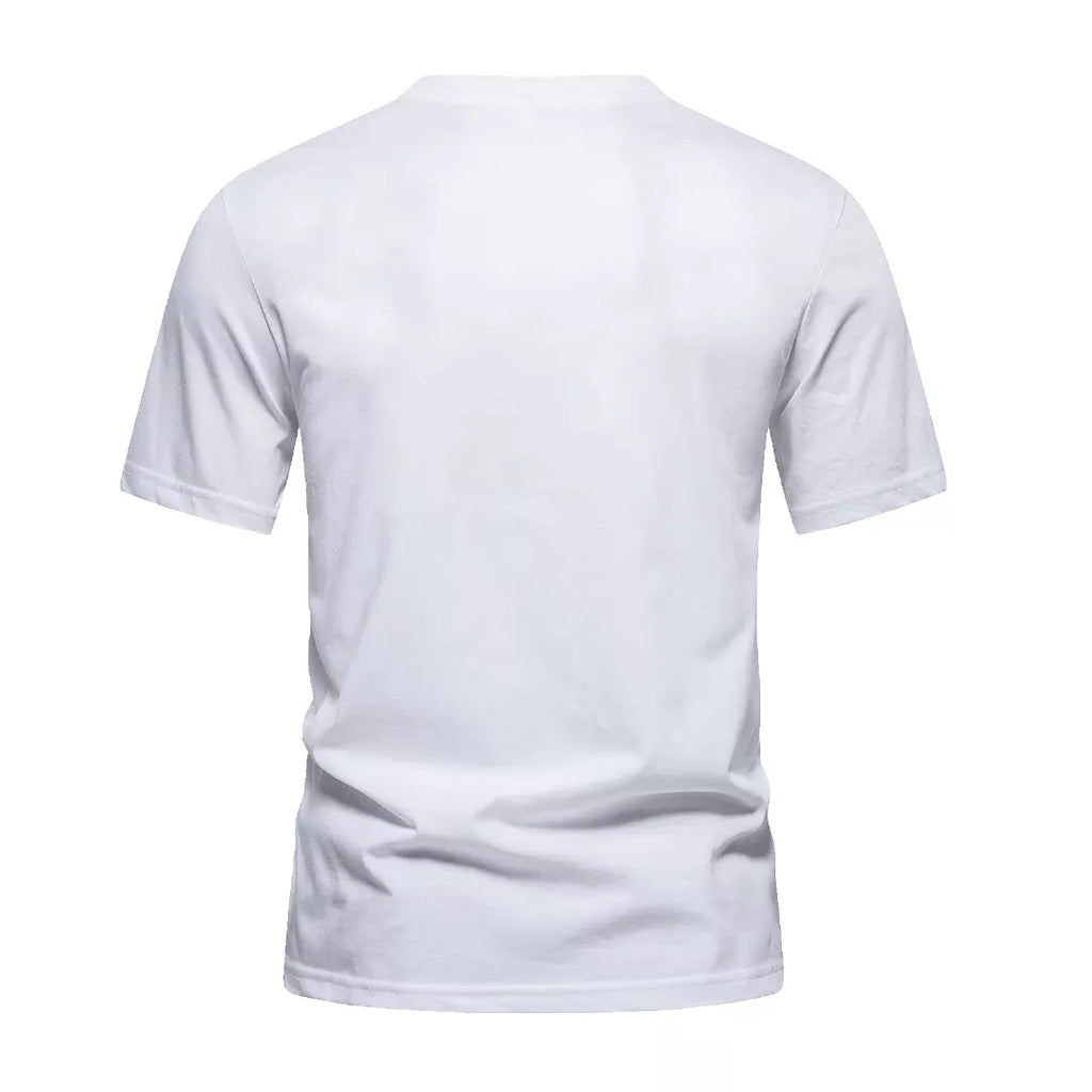 3 pack billiga vita t-shirts herr bakifrån