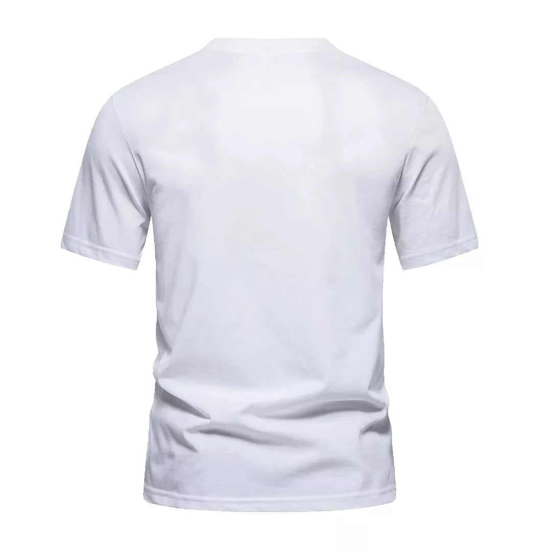3 pack billiga vita t-shirts herr bakifrån