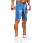 Jeansshorts Herr - Blåa med resår sidan