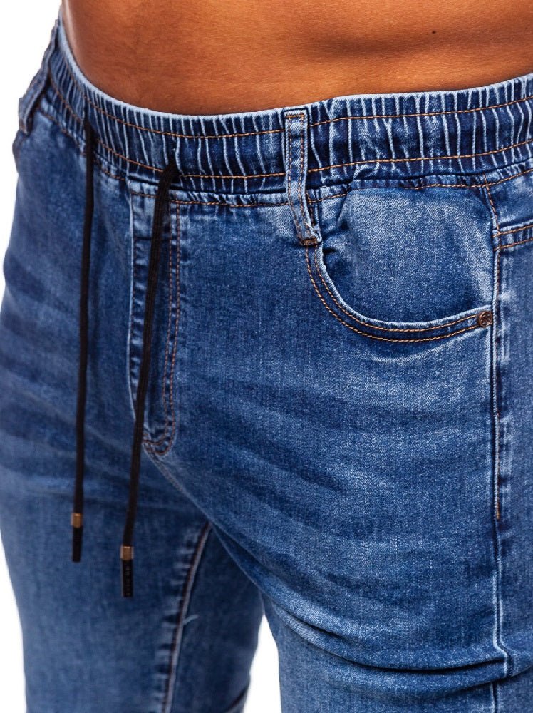 Jeansshorts blå - Resår herrshorts zoomad