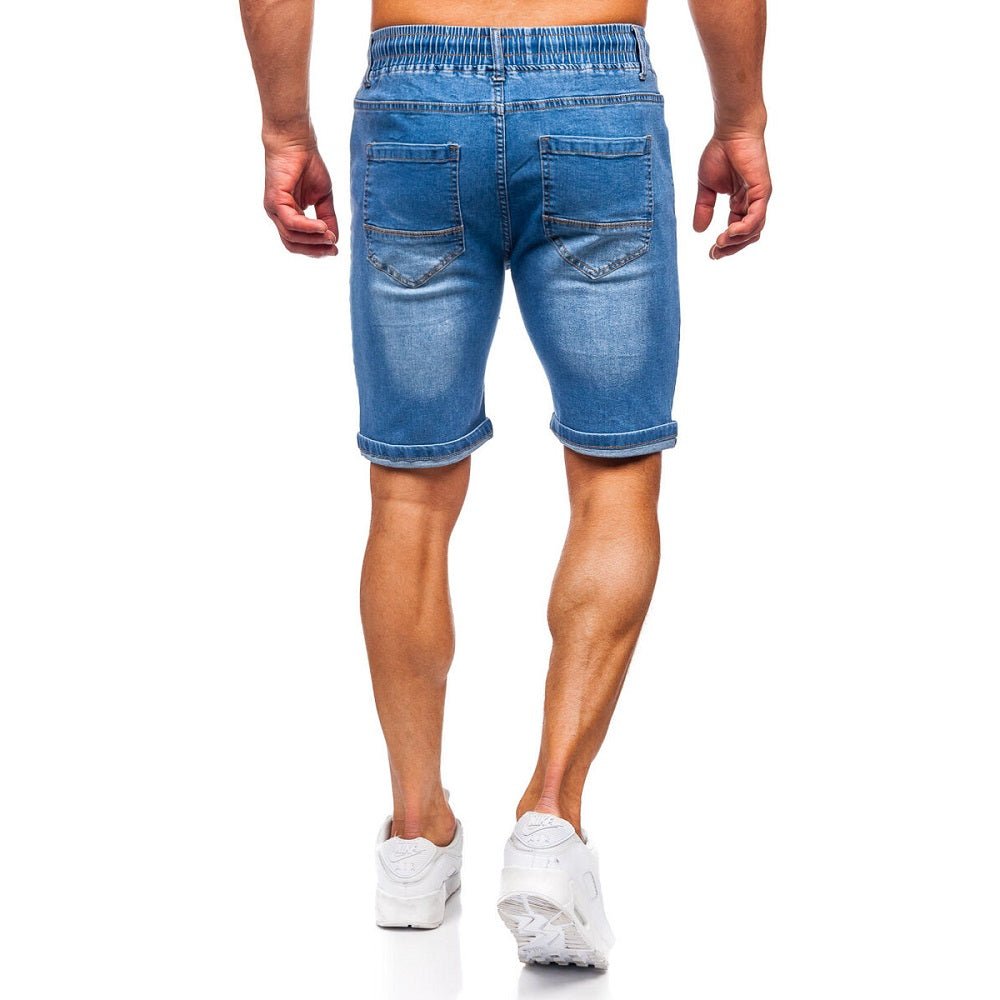 Jeansshorts Herr - Blåa med resår bakifrån