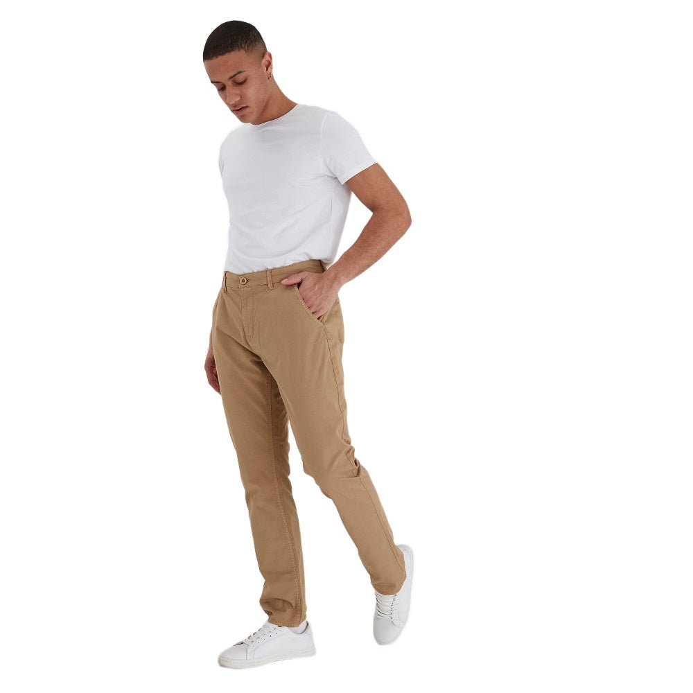 Blend casual herrbyxor BHNIGHT i färgen sand brown framifrån