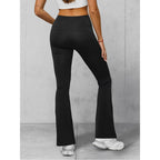 Svarta Bootcut Leggings - Damleggings bakifrån