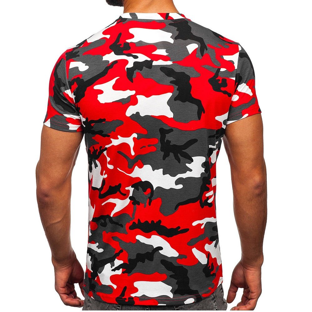 Camo T-shirt Röd - Herrtröja - Utförsäljning