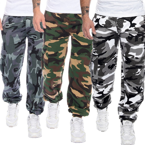 Billiga camouflage mjukisbyxor med cargo fickor - modell Boden JHNsport