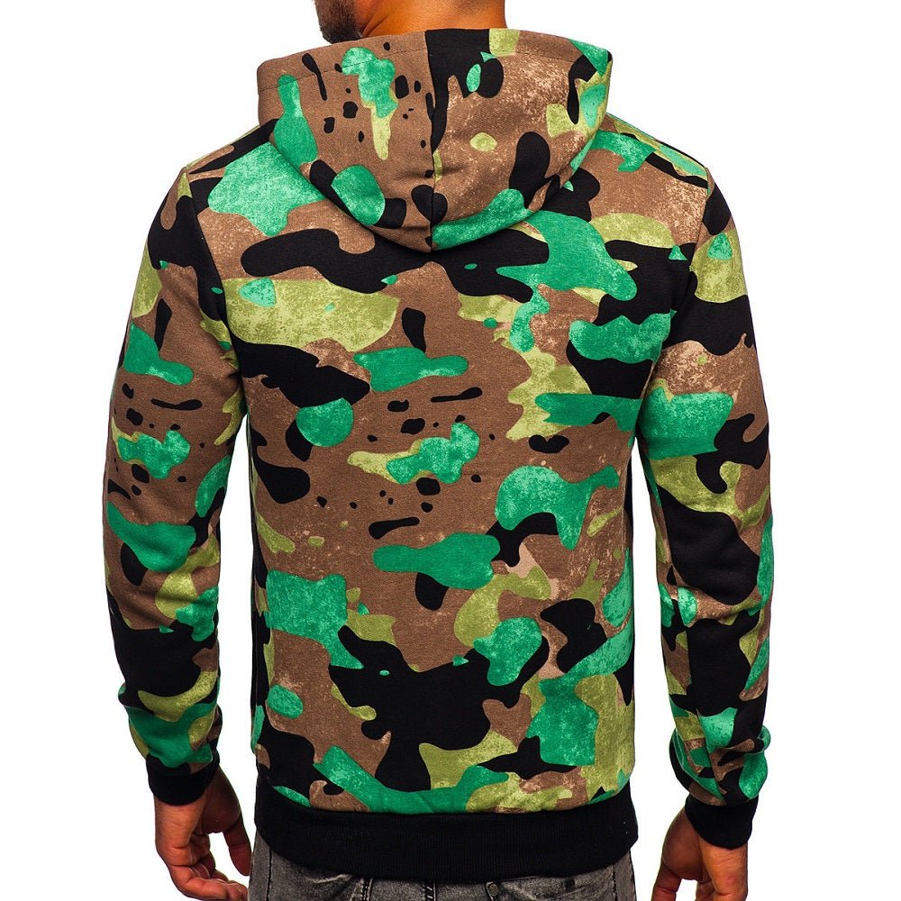 Camouflagetröja med luva 299 kr - Herrtröja camo bakifrån