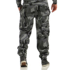 Camouflage mjukisbyxor med cargoficka - modell Boden JHNsport midnight bakifrån
