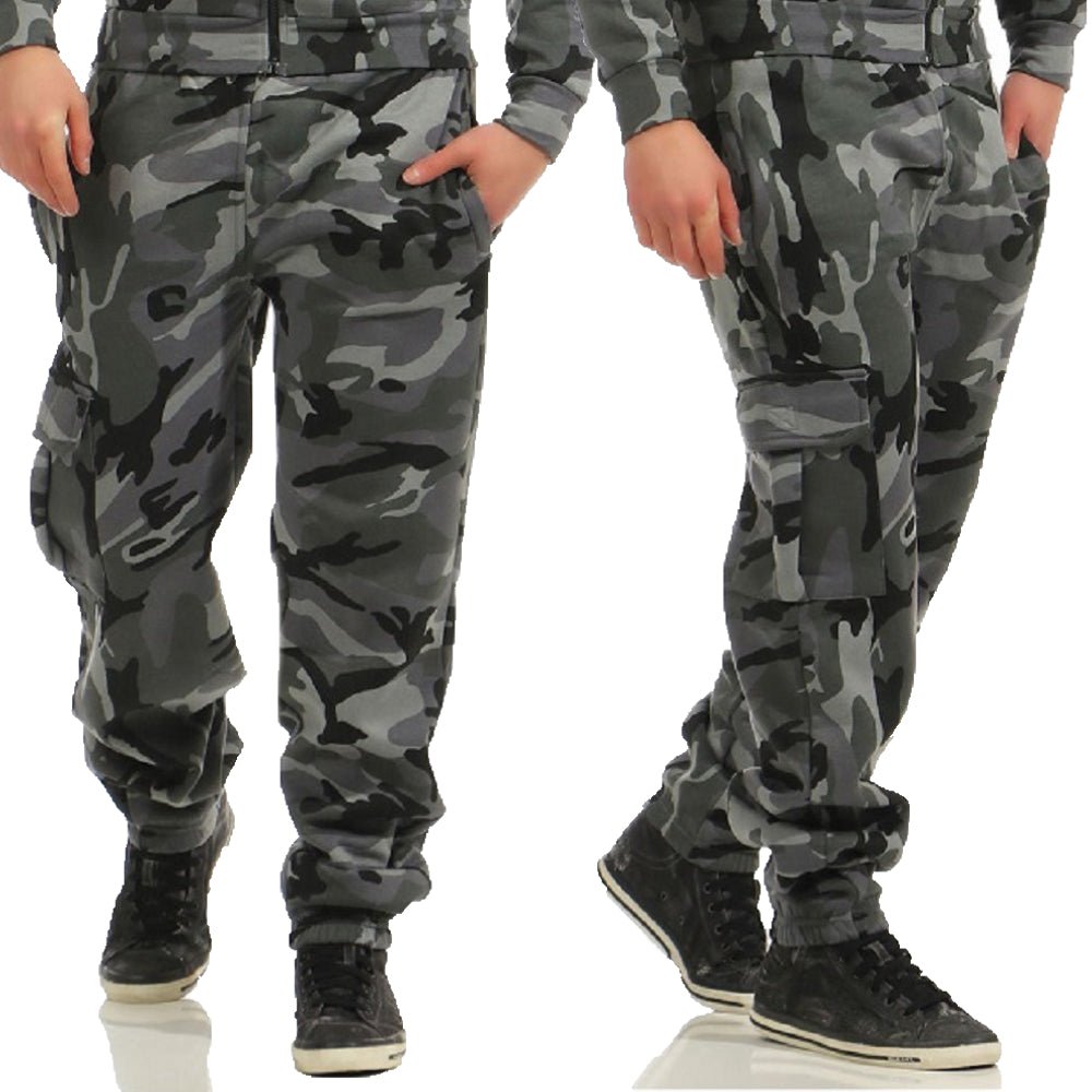Camouflage mjukisbyxor med cargoficka - modell Boden JHNsport midnight
