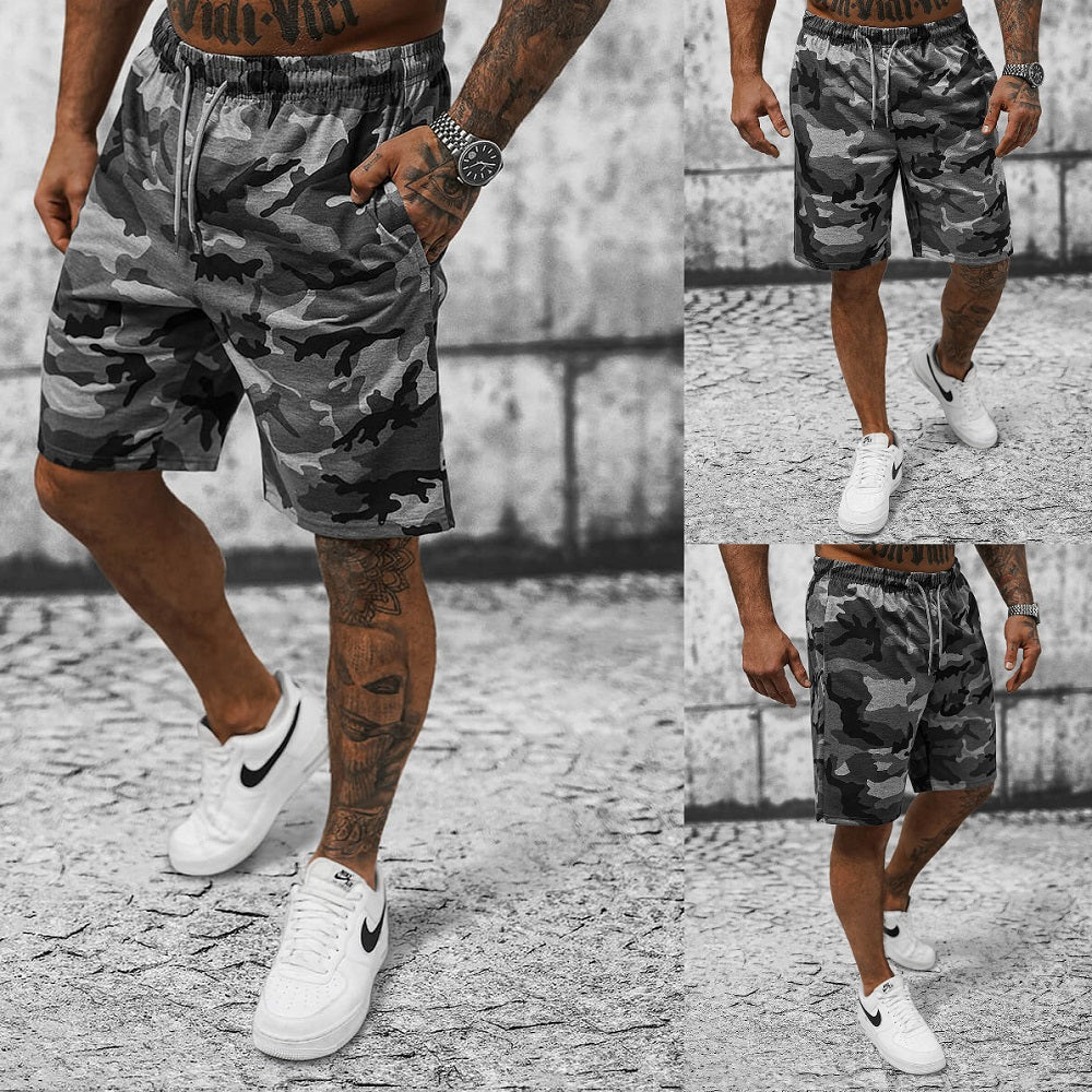 Camouflageshorts - Herrshorts - Grå - Utförsäljning