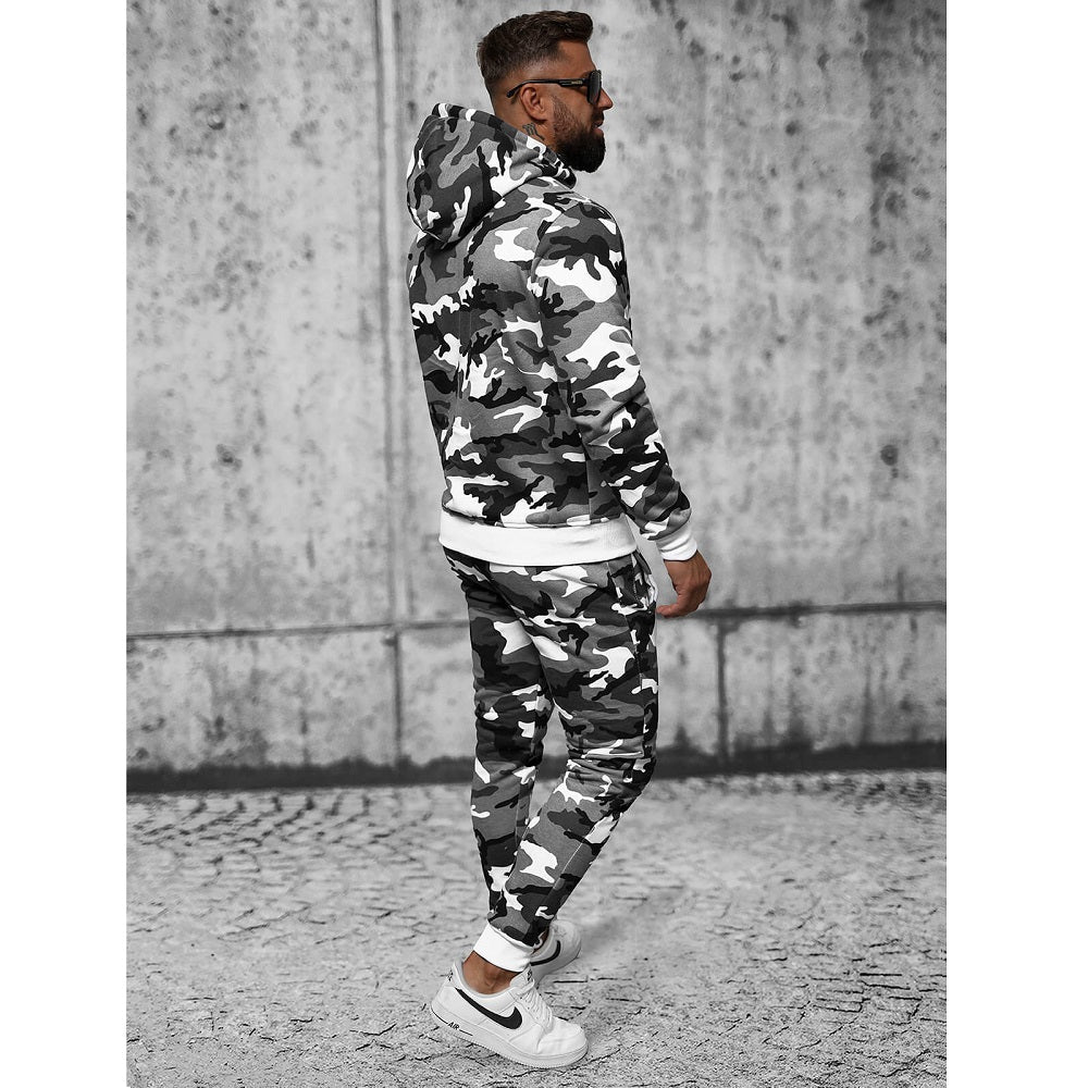 Vit camo träningsoverall - Herr bakifrån