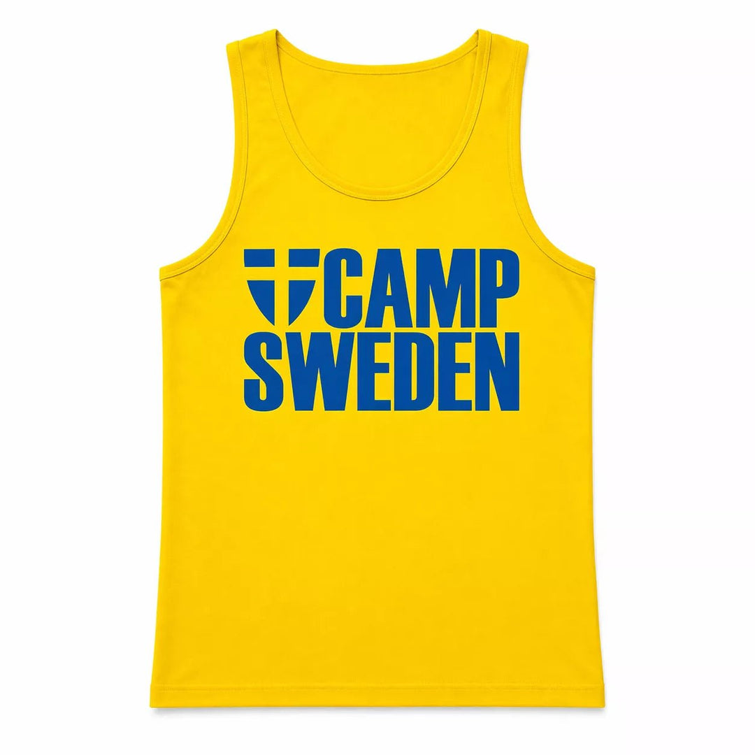 Camp sweden sverige linne gult