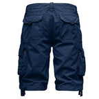 Cargoshorts från Amaci & Sons - mörkblåa bakifrån