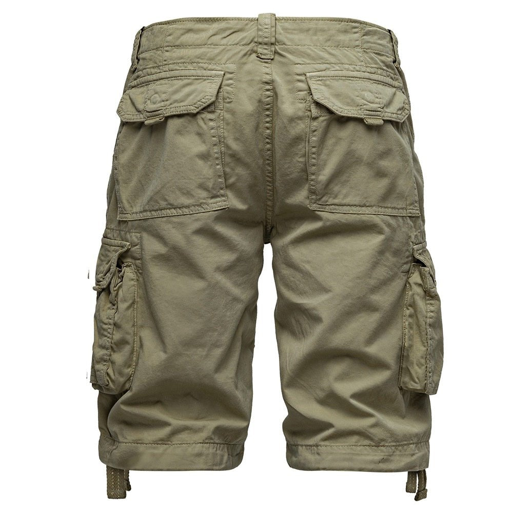 Cargoshorts från Amaci & Sons - gröna bakifrån