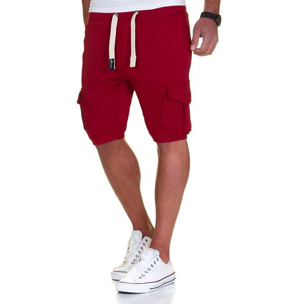 Cargoshorts - Herrshorts i olika färgval röda framifrån