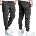 Chino joggers - herrbyxor med cargofickor - antracitgråa 499 kr