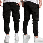 Chino joggers - herrbyxor med cargofickor - Svarta 499 kr